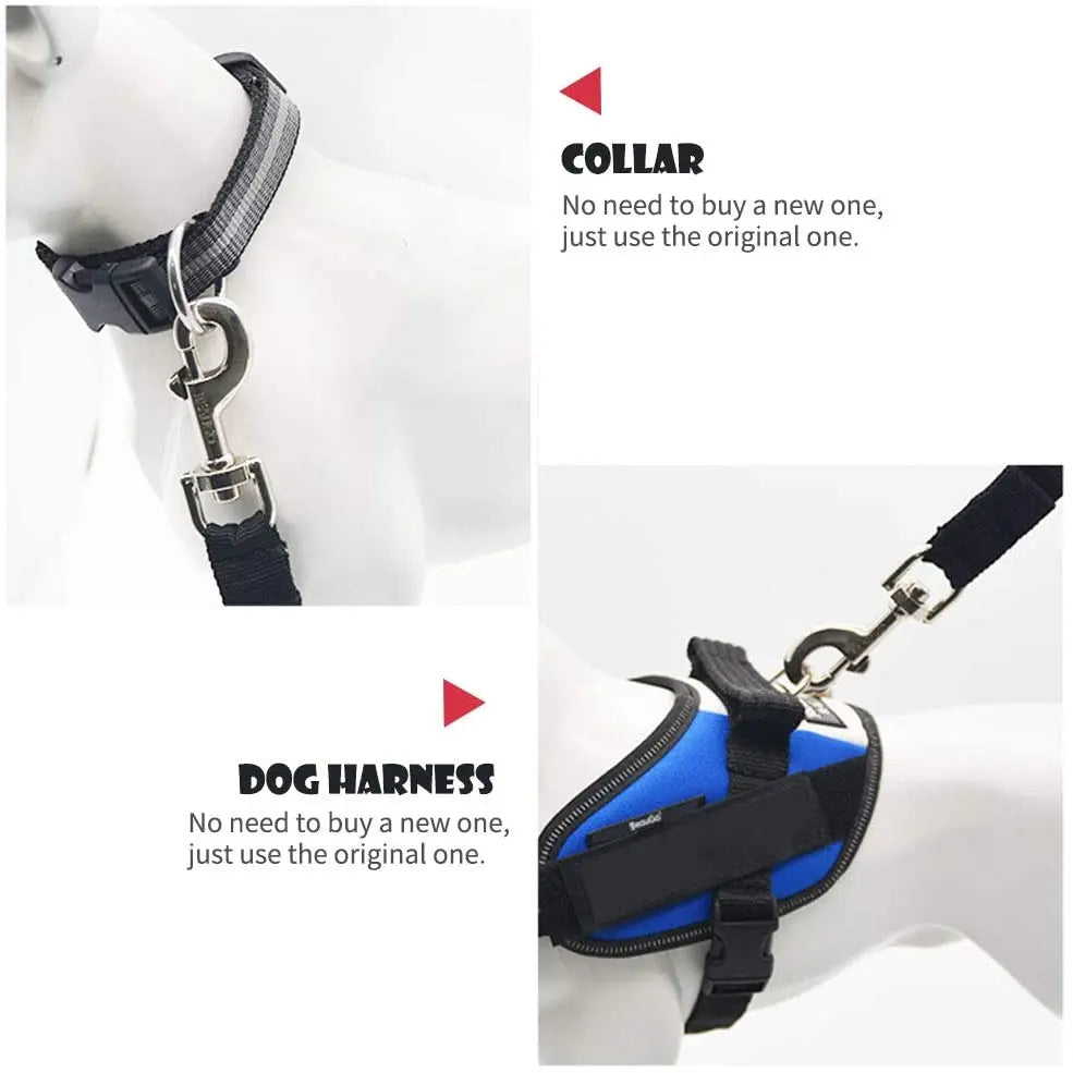 Pet Car Seat Belt Harness – Adjustable Safety Clip for Dogs & Cats