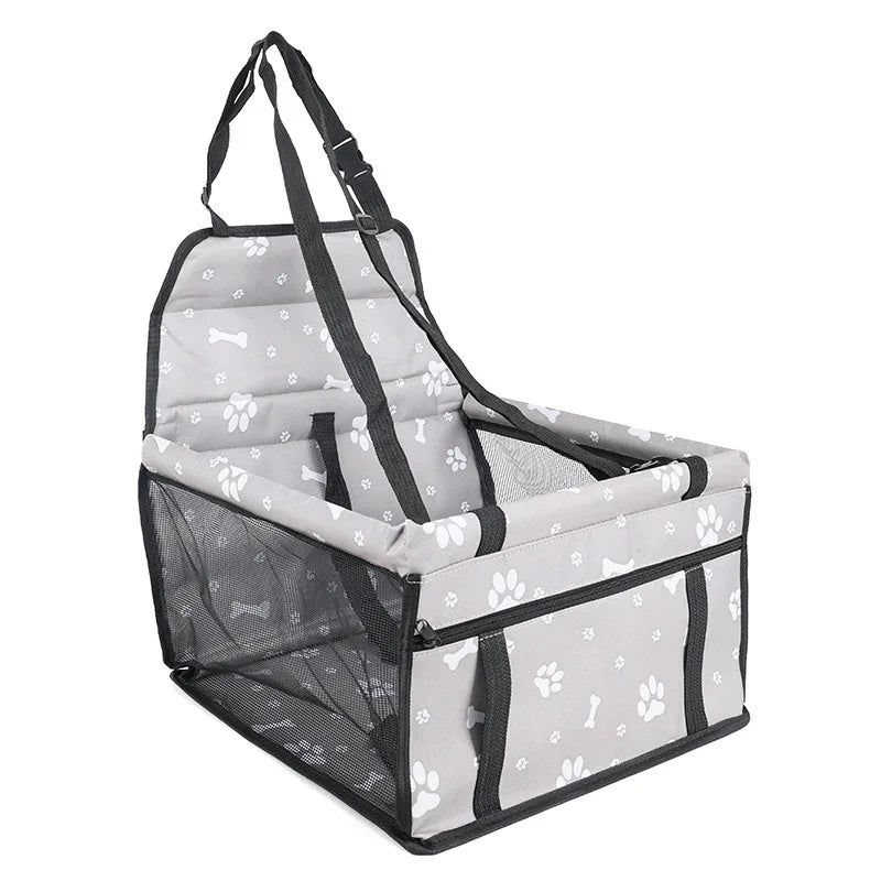 Pet Reinforce Car Booster Seat for Dog Cat Portable and Breathable Bag with Seat Belt Dog Carrier Safety Stable for Travel Look