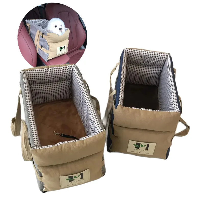 Portable Car Safety Pet Seat for Small Dogs Cat Travel Central Control Cat DogBed Transport Dog Carrier Protector Dog Bags