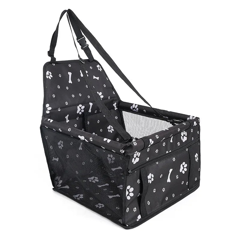 Pet Reinforce Car Booster Seat for Dog Cat Portable and Breathable Bag with Seat Belt Dog Carrier Safety Stable for Travel Look